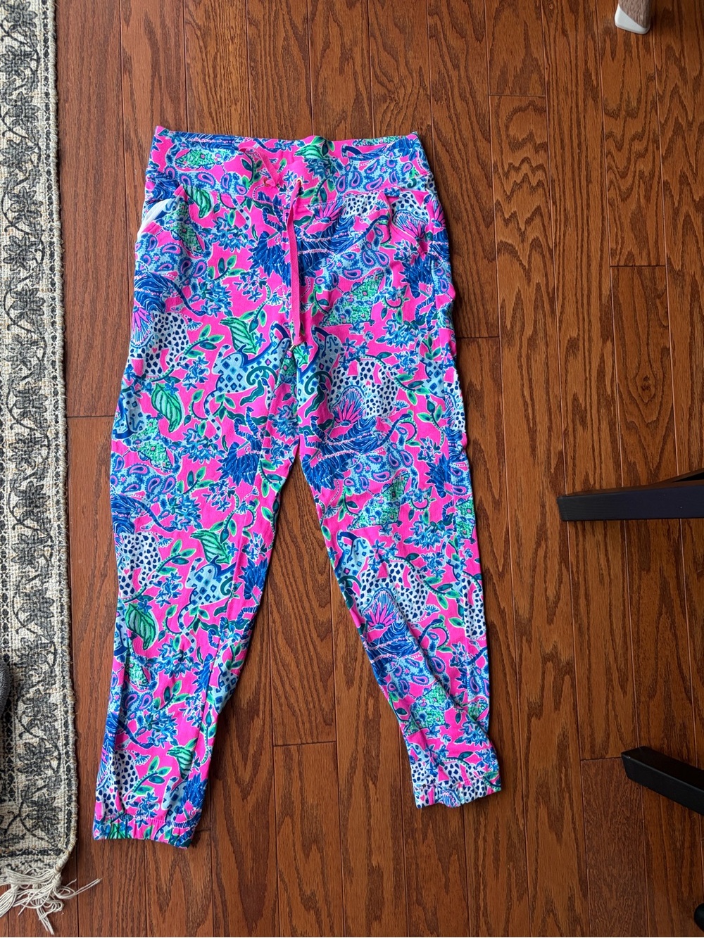 Lilly Pulitzer Hot Pink Tropical Joggers
